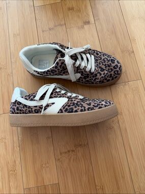 DV by Dolce Vita Leopard Print Sneakers with White Accents